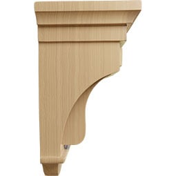  - CORWRA - AmeriCraft Raised Fluting Wood Corbel