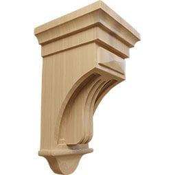  - CORWRA - AmeriCraft Raised Fluting Wood Corbel
