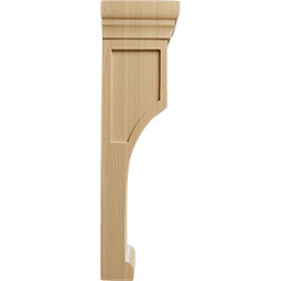 Ekena Millwork - COR04X04X14RE - AmeriCraft Recessed Groove Corbel, 4"W x 4"D x 14"H
