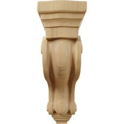 Ekena Millwork - CORWHT - AmeriCraft Los Angeles Hollow Back Corbel, 3 3/8"W x 6 1/2"D x 10 1/2"H