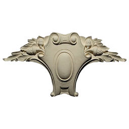 Pearlworks - KS-102A-XT - Approx. 12" x 6-3/4" x 2-1/2" Oval shield with extended acorn and leaves. Use with MLD-182 & MLD-183 not for use on arches.