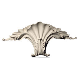 Pearlworks - KS-105B-XT - Approx. 22-3/4" x 9-1/2" x 3-3/4" Extended shell with acanthus leaf. Use with MLD-184 not for use on arches.