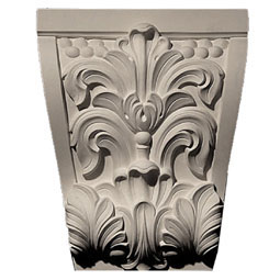 Pearlworks - KS-108A - Approx. 11-3/4" x 15" x 3-3/4" Crested with acanthus. Use with 12"  friezes.