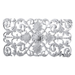 Pearlworks - PANL-103A - Approx. 8" x 17-1/4" x 1" Flower and vine open back panel.