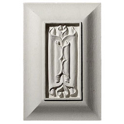 Pearlworks - PANL-221A - Approx. 4" x 6" x 3/4" Raised panel with linnenfold.