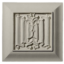 Pearlworks - PANL-221B - Approx. 6" x 6" x 3/4" Raised panel with linnenfold.