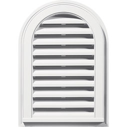 Builder's Edge - 120081422117 - Builders Edge 120081422117 14" x 22" Round Vent Top 117, Bright White
