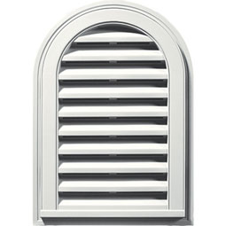 Builder's Edge - 120081422123 - Builders Edge 120081422123 14" x 22" Round Vent Top 123, White