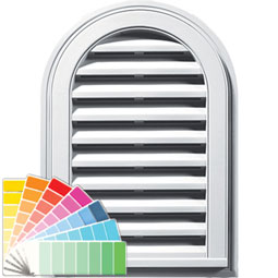 Builder's Edge - 120081422030 - Builders Edge 120081422030 14" x 22" Round Vent Top 030, Paintable