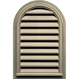 Builder's Edge - 120082232013 - Builders Edge 120082232013 22" x 32" Round Vent Top 013, Light Almond