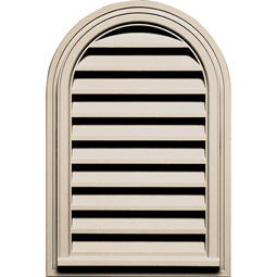Builder's Edge - 120082232048 - Builders Edge 120082232048 22" x 32" Round Vent Top 048, Almond