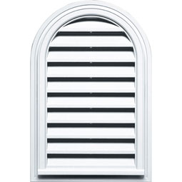 Builder's Edge - 120082232117 - Builders Edge 120082232117 22" x 32" Round Vent Top 117, Bright White