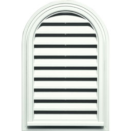 Builder's Edge - 120082232123 - Builders Edge 120082232123 22" x 32" Round Vent Top 123, White