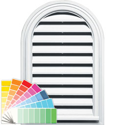 Builder's Edge - 120082232030 - Builders Edge 120082232030 22" x 32" Round Vent Top 030, Paintable