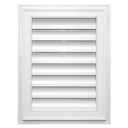 Builder's Edge - 120061824117 - Builders Edge 120061824117 18" x 24" Rectangular Vent 117, Bright White