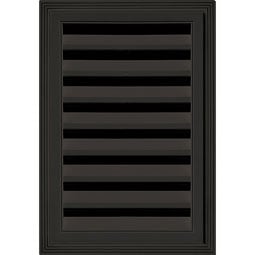 Builder's Edge - 120061218002 - Builders Edge 120061218002 12" x 18" Rectangular Vent 002, Black