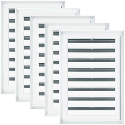 Mid-America - 00451805001 - 12"W x 18"H Rectangle Gable Vent Louver, 36 Sq. Inch Vent Area, 001 - White (5/pack)