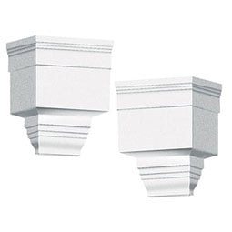 Mid-America - 00090012 - 6 5/16"W x 6 15/16"H End Cap, Left and Right Pair, Fade-Resistant Vinyl
