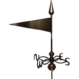 Dalvento, LLC - DVPENNANT-D - Pennant Weathervane with Dalvento Directionals and Globes