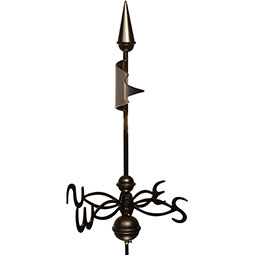 Dalvento, LLC - DVPENNANT-D - Pennant Weathervane with Dalvento Directionals and Globes