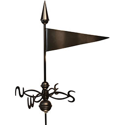 Dalvento, LLC - DVPENNANT-D - Pennant Weathervane with Dalvento Directionals and Globes