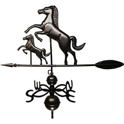 Dalvento, LLC - DVHORSECOLT-D - Horse & Colt Weathervane with Dalvento Directionals and Globes