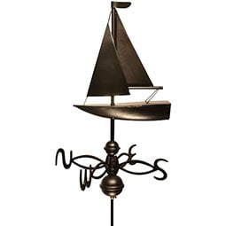 Dalvento, LLC - DVSAILBOAT-D - Sailboat Weathervane with Dalvento Directionals and Globes