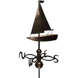Dalvento, LLC - DVSAILBOAT-D - Sailboat Weathervane with Dalvento Directionals and Globes