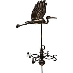 Dalvento, LLC - DVFLYINGHERON-D - Flying Heron Weathervane with Dalvento Directionals and Globes