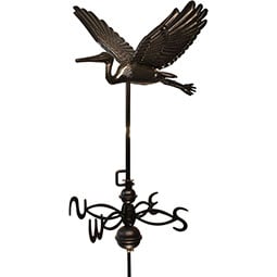 Dalvento, LLC - DVFLYINGHERON-D - Flying Heron Weathervane with Dalvento Directionals and Globes