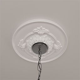 Ekena Millwork - CM13MO_P - Endurathane Monique Ceiling Medallion, 13 3/4"OD x 1"P (Fits Canopies up to 3 3/4")