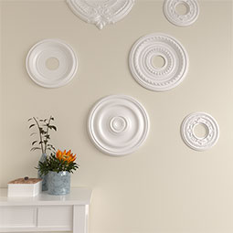 Ekena Millwork - CM15DE_P - Endurathane Devon Ceiling Medallion, 15 3/4"OD x 1 1/2"P (Fits Canopies up to 3 5/8")