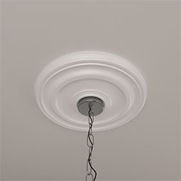 Ekena Millwork - CM15DE_P - Endurathane Devon Ceiling Medallion, 15 3/4"OD x 1 1/2"P (Fits Canopies up to 3 5/8")