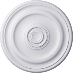Ekena Millwork - CM15DE_P - Endurathane Devon Ceiling Medallion, 15 3/4"OD x 1 1/2"P (Fits Canopies up to 3 5/8")