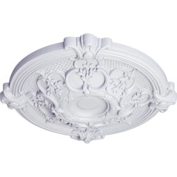 Ekena Millwork - CM17HA_P - Endurathane Hamilton Ceiling Medallion, 17 3/8"OD x 1 3/4"P (Fits Canopies up to 3 3/4")