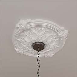 Ekena Millwork - CM17HA_P - Endurathane Hamilton Ceiling Medallion, 17 3/8"OD x 1 3/4"P (Fits Canopies up to 3 3/4")