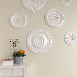 Ekena Millwork - CM19FO_P - Endurathane Foster Ceiling Medallion, 19 1/8"OD x 1"P (Fits Canopies up to 5 5/8")