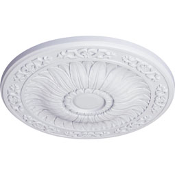 Ekena Millwork - CM20LU_P - Endurathane Lunel Ceiling Medallion, 20 1/4"OD x 1 1/2"P (Fits Canopies up to 3 3/4")