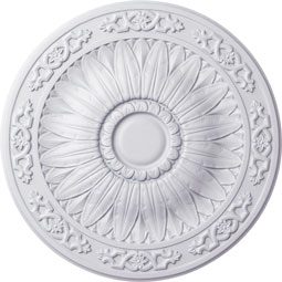 Ekena Millwork - CM20LU_P - Endurathane Lunel Ceiling Medallion, 20 1/4"OD x 1 1/2"P (Fits Canopies up to 3 3/4")