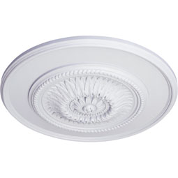 Ekena Millwork - CM23FL_P - Endurathane Floral Ceiling Medallion, 23 1/2"OD x 2 3/4"P