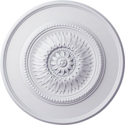 Ekena Millwork - CM23FL_P - Endurathane Floral Ceiling Medallion, 23 1/2"OD x 2 3/4"P
