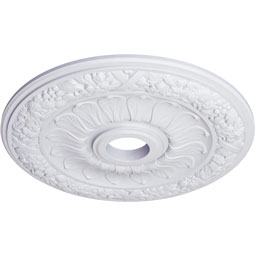 Ekena Millwork - CM24SW_P - Endurathane Swindon Ceiling Medallion, 24"OD x 4"ID x 1 1/2"P (Fits Canopies up to 6 1/8")