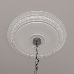Ekena Millwork - CM24CA_P - Endurathane Caputo Ceiling Medallion, 24 1/4"OD x 1 1/2"P (Fits Canopies up to 6")