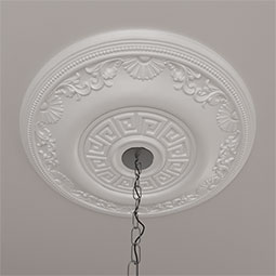 Ekena Millwork - CM25NE_P - Endurathane Nestor Ceiling Medallion, 25 7/8"OD x 2 1/4"P (Fits Canopies up to 5")