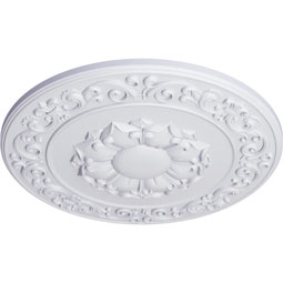 Ekena Millwork - CM27SY_P - Endurathane Sydney Ceiling Medallion, 27 3/4"OD x 2"P (Fits Canopies up to 5 3/4")