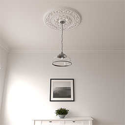 Ekena Millwork - CM27SY_P - Endurathane Sydney Ceiling Medallion, 27 3/4"OD x 2"P (Fits Canopies up to 5 3/4")