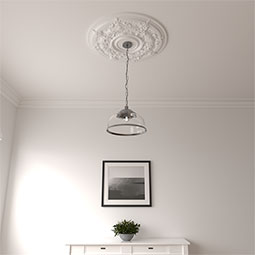 Ekena Millwork - CM29DA_P - Endurathane Darnay Ceiling Medallion, 29 1/4"OD x 2"P (Fits Canopies up to 7 1/4")