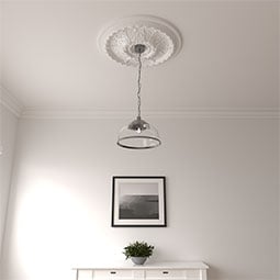 Ekena Millwork - CM28ST_P - Endurathane Stockport Ceiling Medallion, 28"OD x 2 3/4"P (Fits Canopies up to 6 1/4")