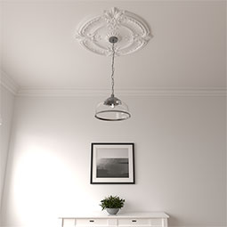 Ekena Millwork - CM30AT_P - Endurathane Attica Acanthus Leaf Ceiling Medallion, 30 1/8"OD x 1 1/2"P (Fits Canopies up to 3 1/4")