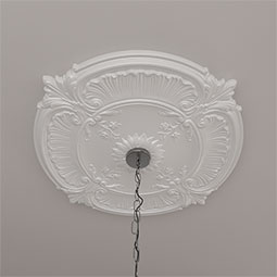 Ekena Millwork - CM30AT_P - Endurathane Attica Acanthus Leaf Ceiling Medallion, 30 1/8"OD x 1 1/2"P (Fits Canopies up to 3 1/4")